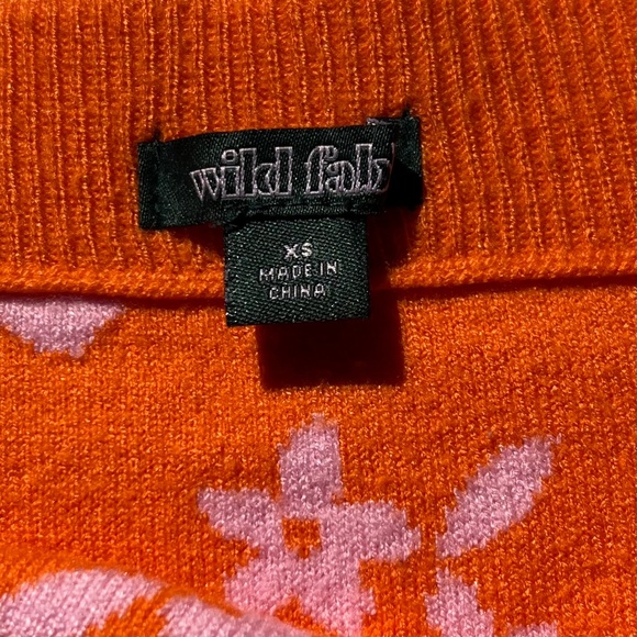 Wild Fable Pink Skirt with Orange Hibiscus Flowers - Picture 13 of 14